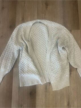 Universal Thread Cream Open-Front Cable Knit Cardigan